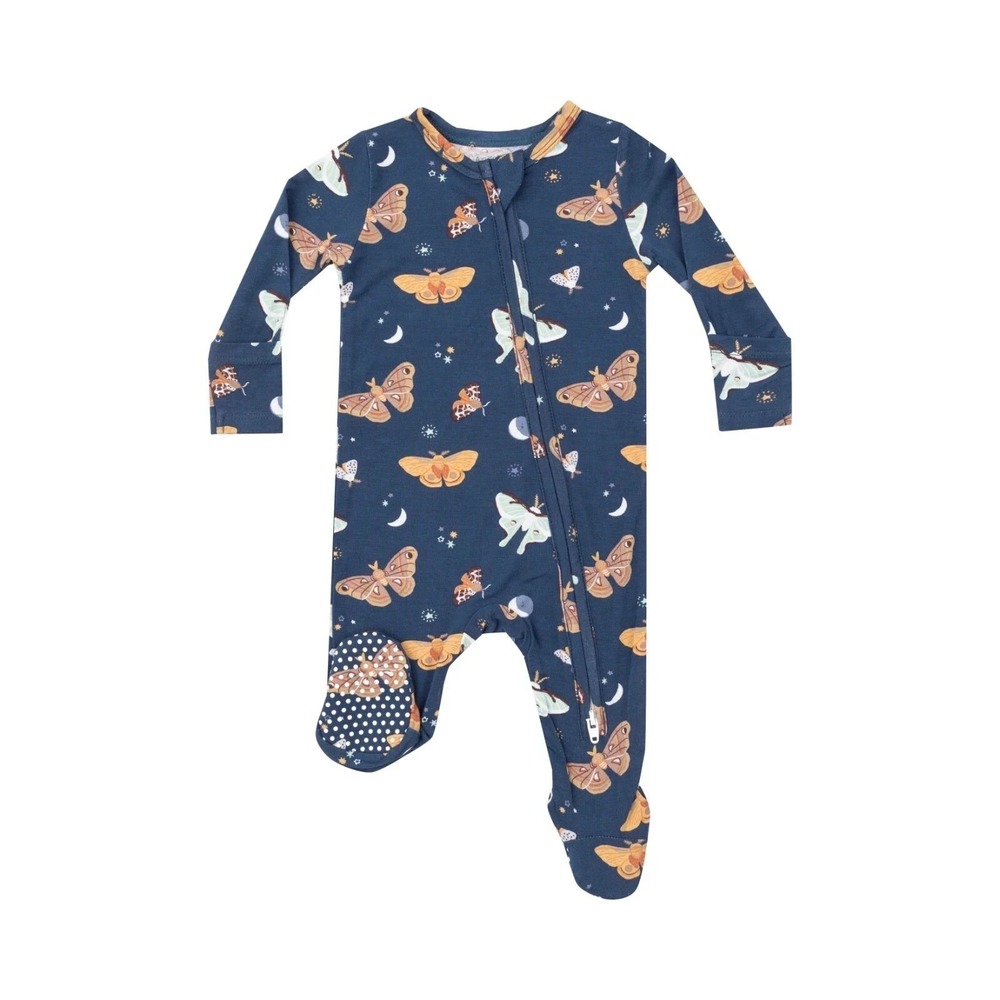 ANGEL DEAR NWT Bamboo MOTHS Footie Zippie 18-24m